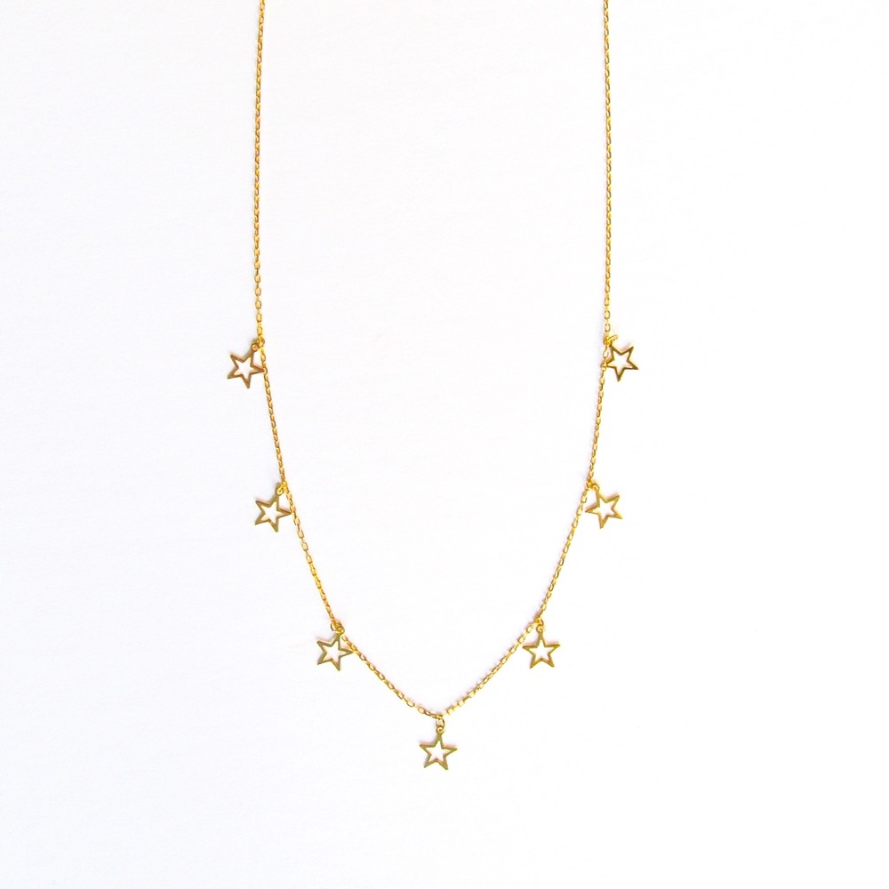Gold Plated 925 Sterling Silver Star necklace